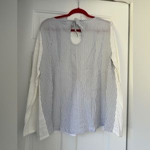 Vineyard Vines Striped Back Keyhole Tie Cotton Sweater Size Large